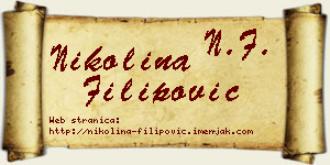 Nikolina Filipović vizit kartica